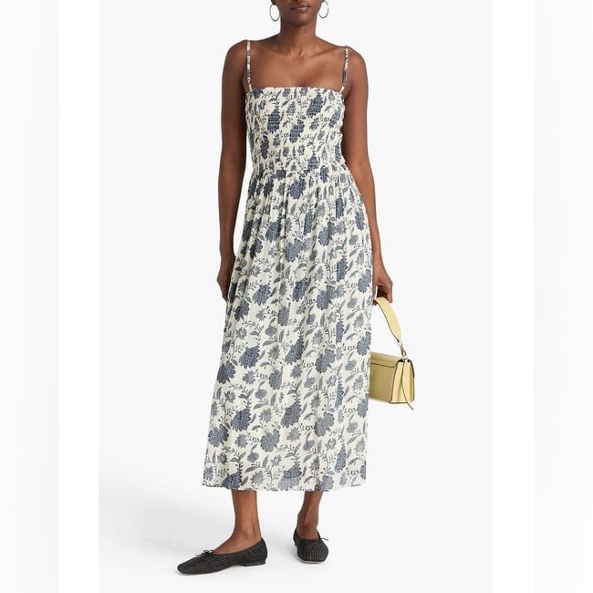 Rag & Bone Hallie Floral-Print Cotton And Silk-Blend Crepon Midi Dress, Lovely